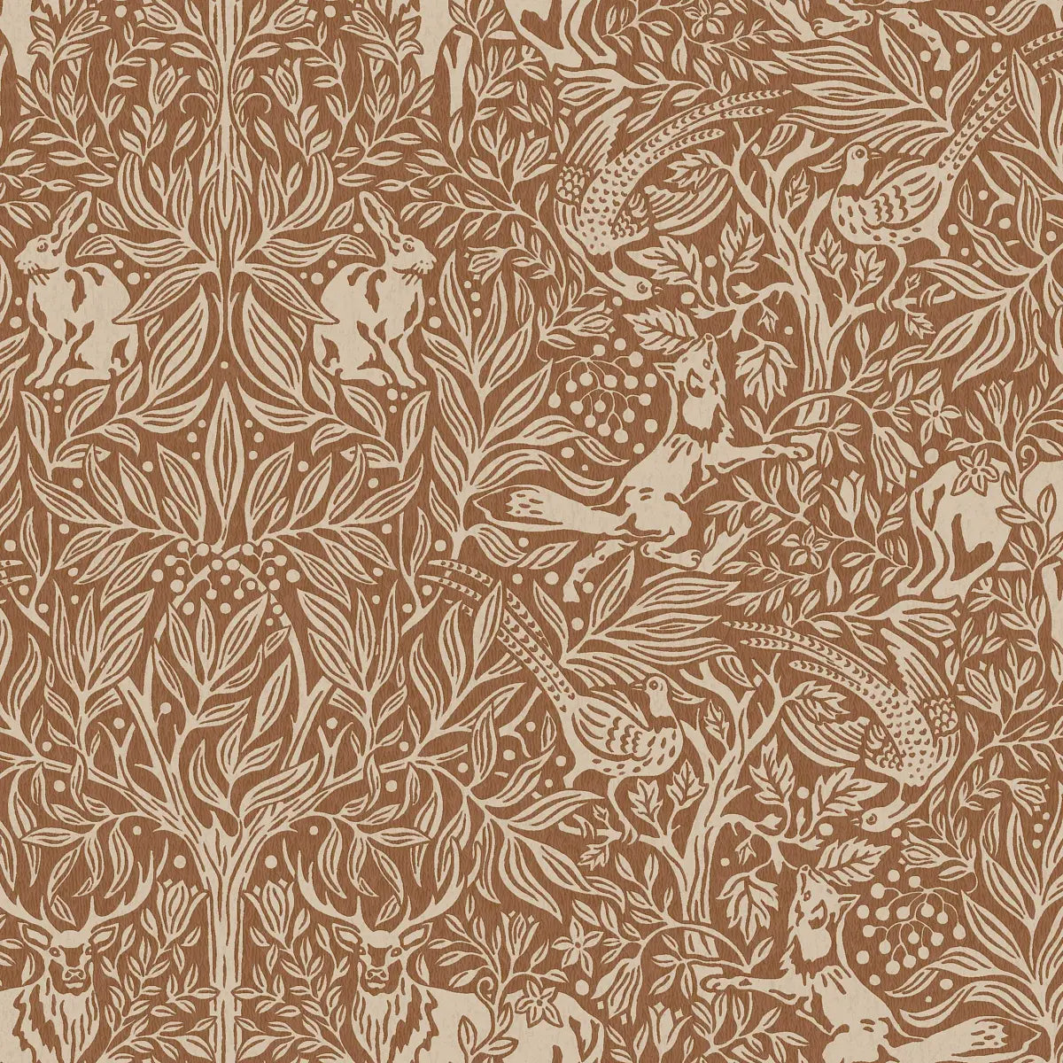 Under The Elder Tree - Rust - Schumacher 2045 Wallcovering