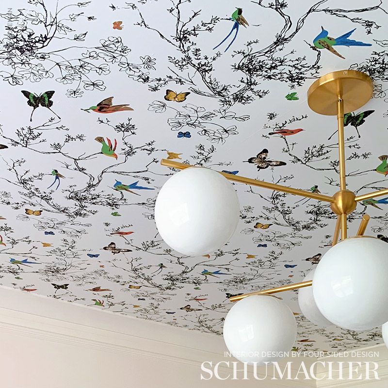 BIRDS-BUTTERFLIES-MULTI-ON-WHITE-SCHUMACHER-2704420