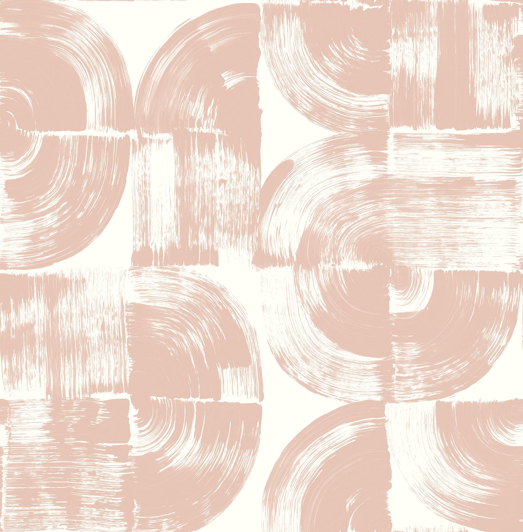 Giulietta Painterly Geometric Wallpaper - Blush - York Wallcoverings - 4014-26405