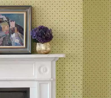 Rosslyn Kelburn Aqua/Gilver - Nina Campbell - NCW4155-02 Wallcovering