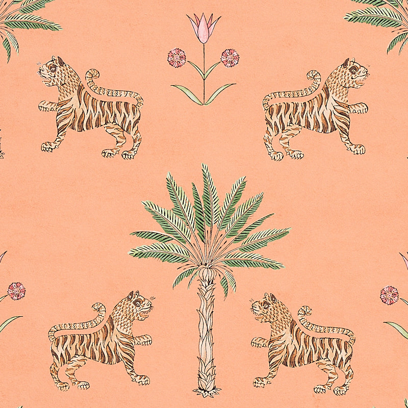 TIGER-PALM-CRIMSON-ON-PEACH-SCHUMACHER-5012920