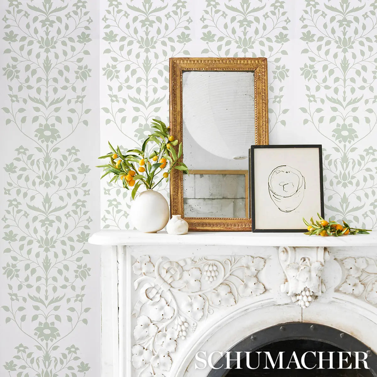 JAIPUR-MUGHAL-FLOWER-GREEN-SCHUMACHER-5014461