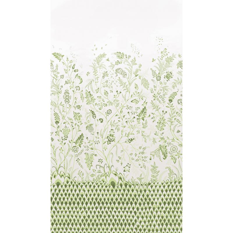 Schumacher Wallpaper 5015821 Chinoiserie Grande Panel Set Leaf Green