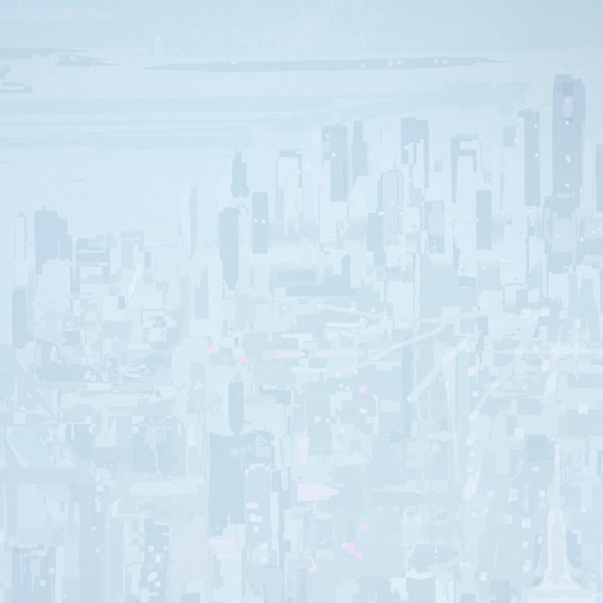 Schumacher Wallpaper 5016190 Pascal Campion's New York Skyline in Blue - 