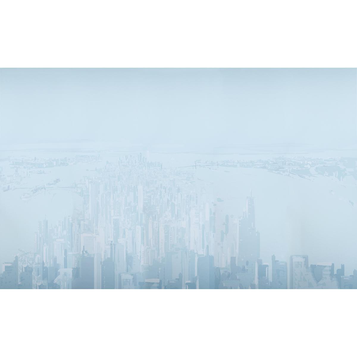 Schumacher Wallpaper 5016190 Pascal Campion's New York Skyline in Blue - 