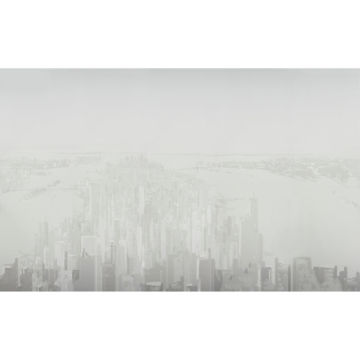 Schumacher Wallpaper 5016192 Pascal Campion's New York Skyline in Soft Grey - 