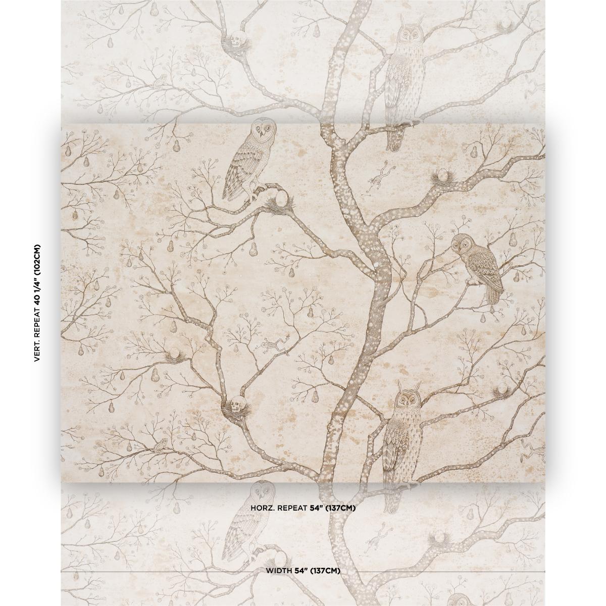 L’attesa Nella Notte - Ivory  - Schumacher 5017091 Wallcovering