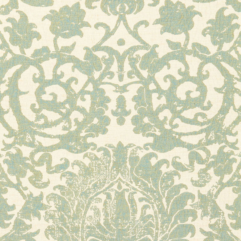 AREZZO-LINEN-DAMASK-AQUAMARINE-SCHUMACHER-66360