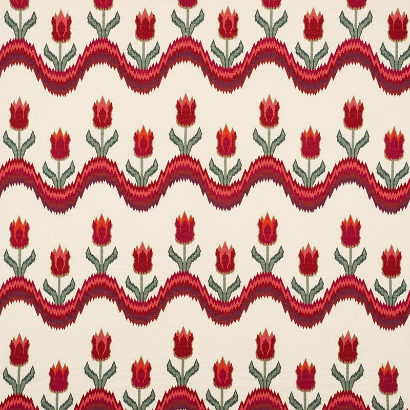 TULIP-FLAMESTITCH-EMBROIDERY-VERMILION-SCHUMACHER-70271