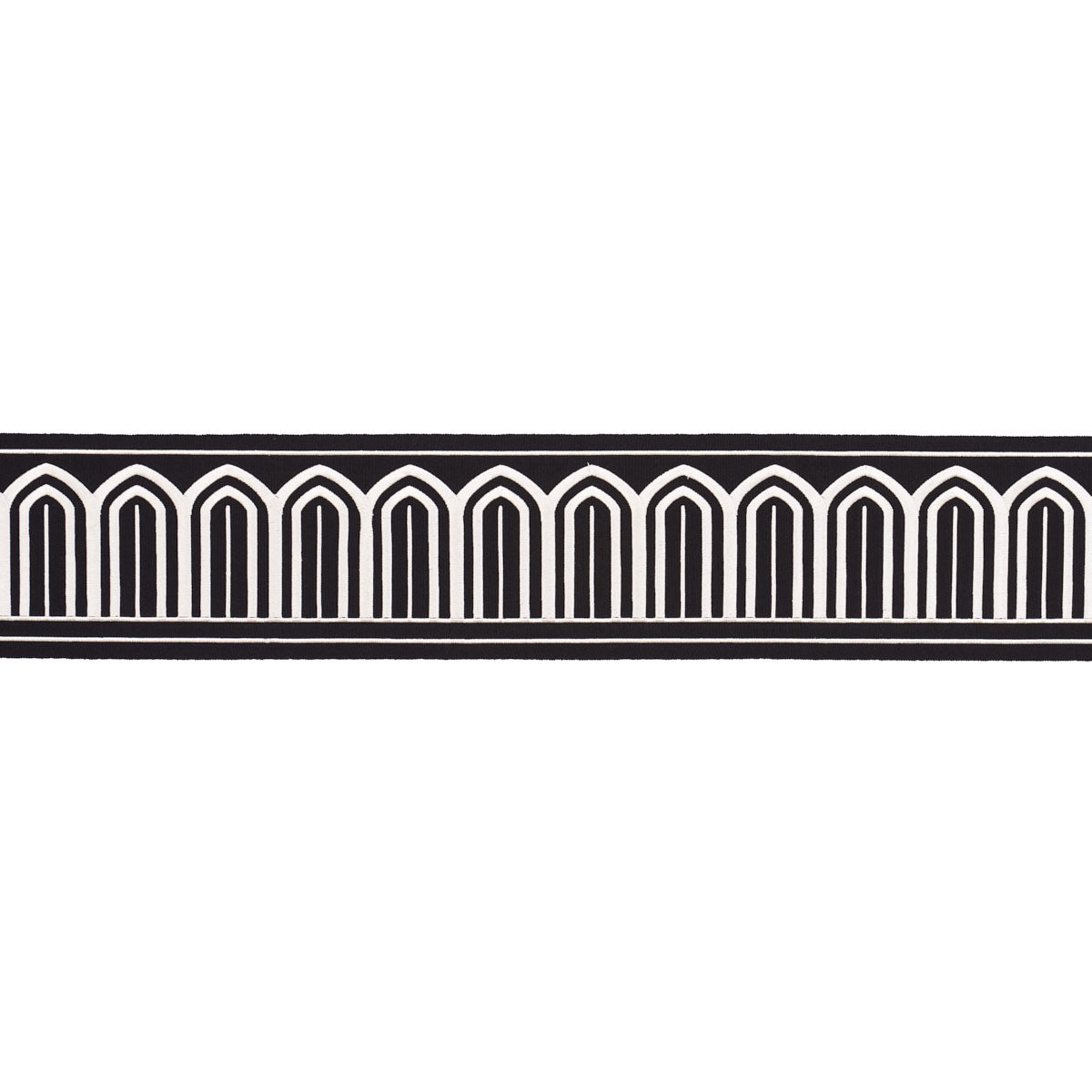 ARCHES-EMBROIDERED-TAPE-WIDE-WHITE-ON-BLACK-SCHUMACHER-70777