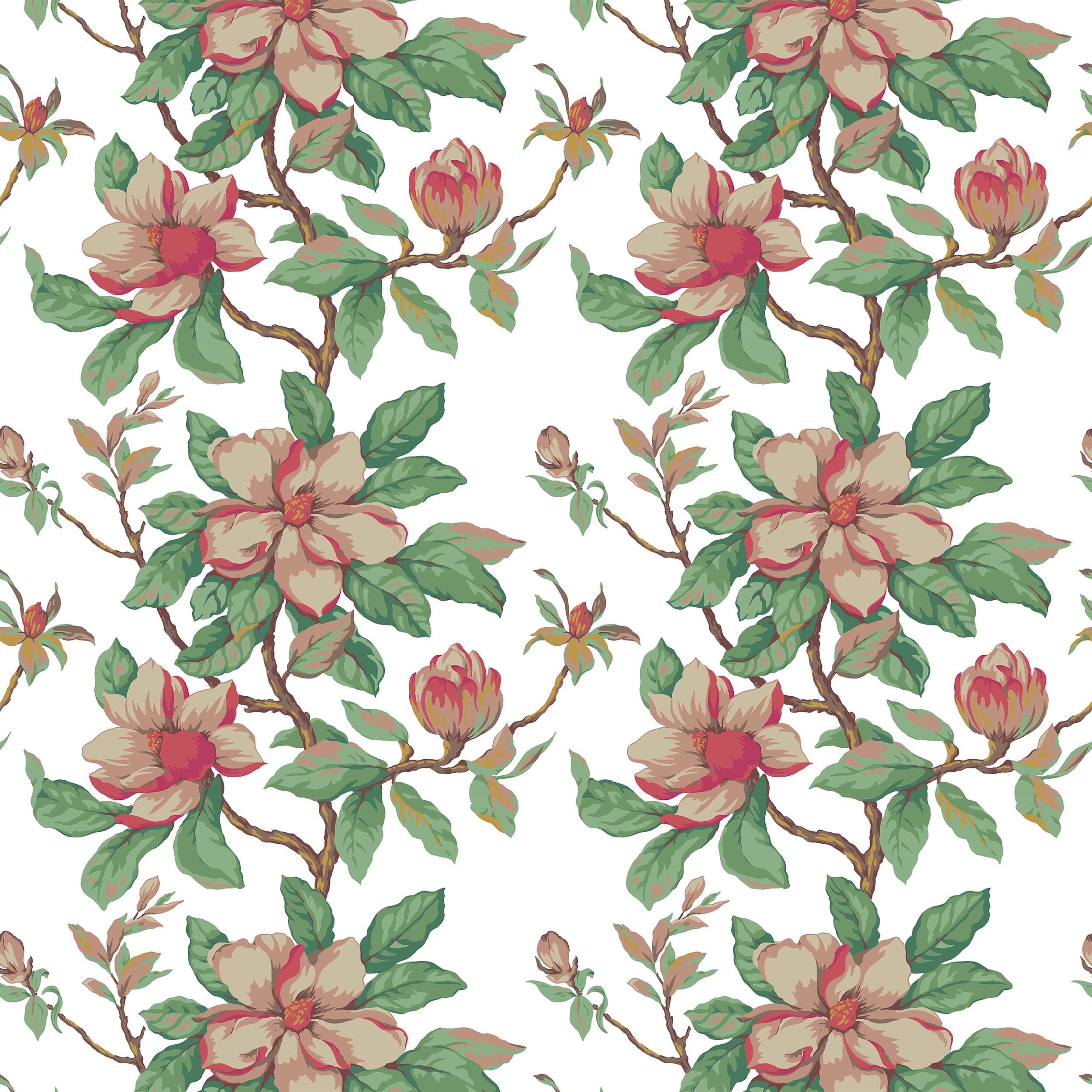 7460-3 Magnolia Grandiflora by Stout Fabric