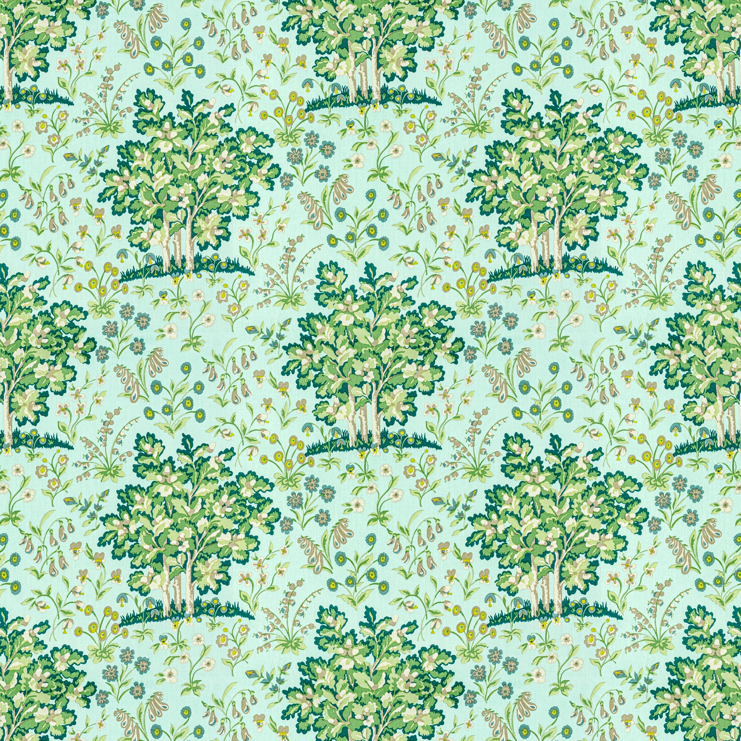 7813-49 Medieval Garden Seaglass by Stout Fabric
