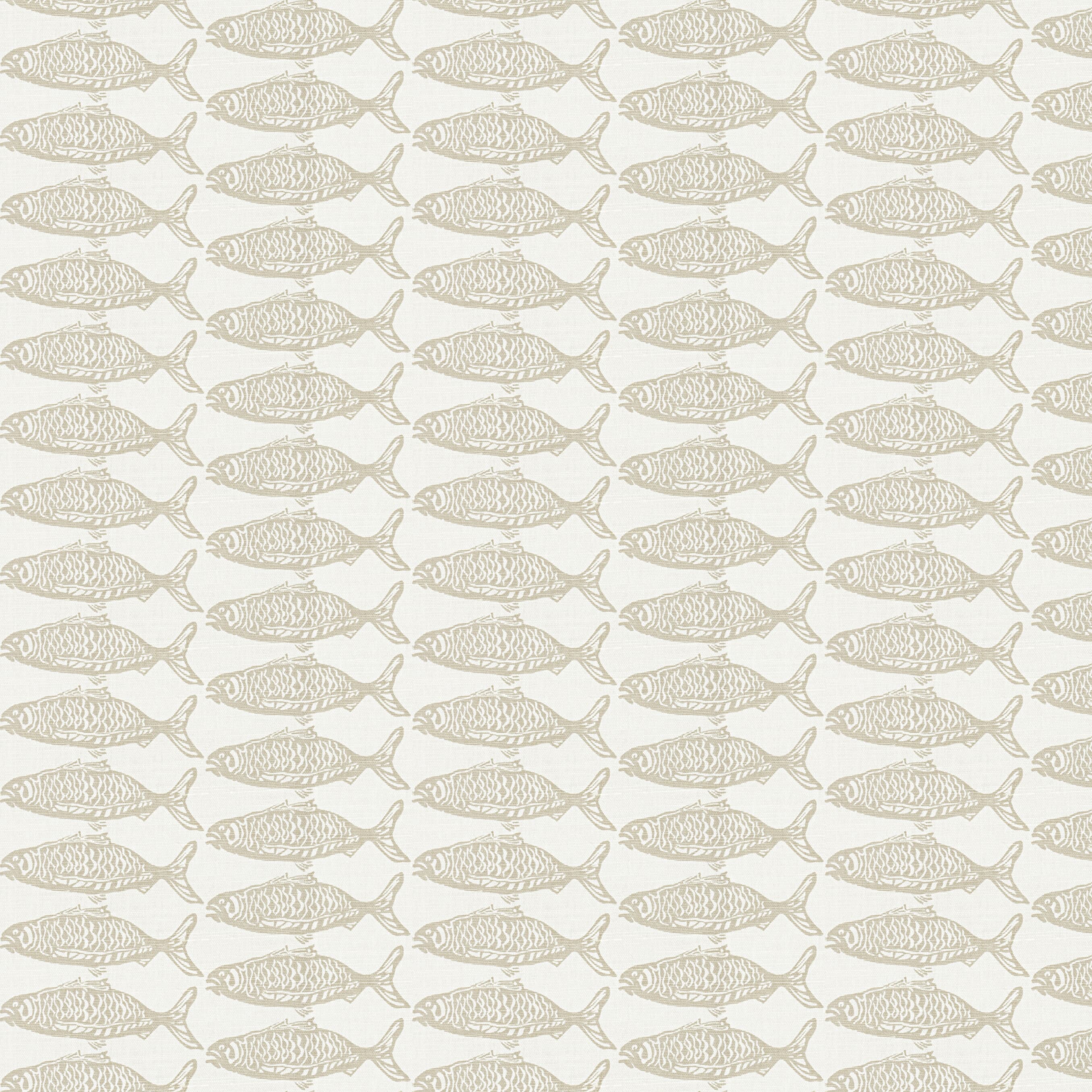 7826-1 School Of Fish Grey by Stout Fabric
