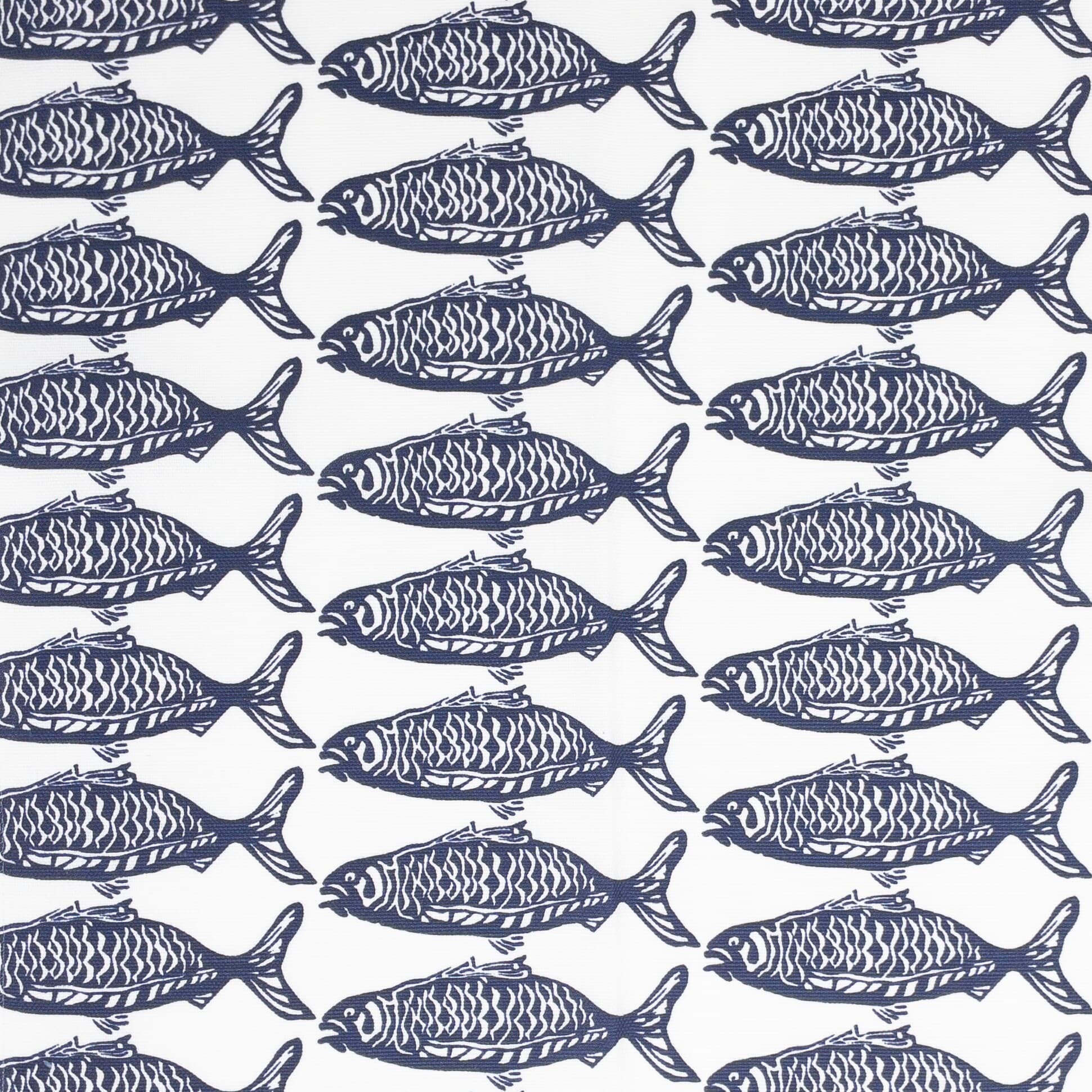 7826-4 School Of Fish Navy by Stout Fabric