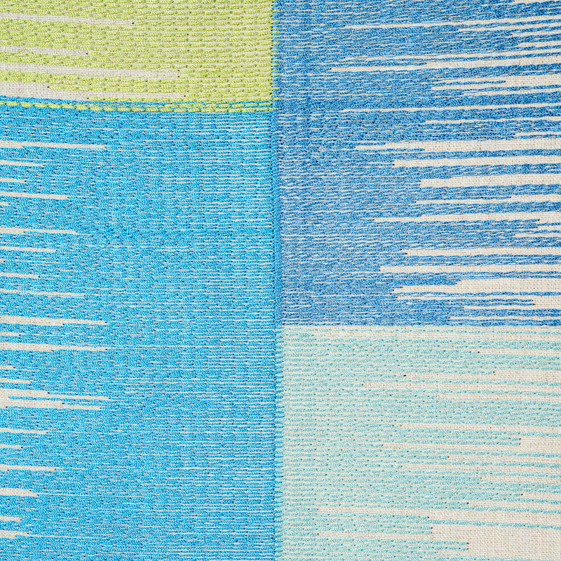 SUNBURST-STRIPE-EMBROIDERY-BLUE-LIME-SCHUMACHER-78401
