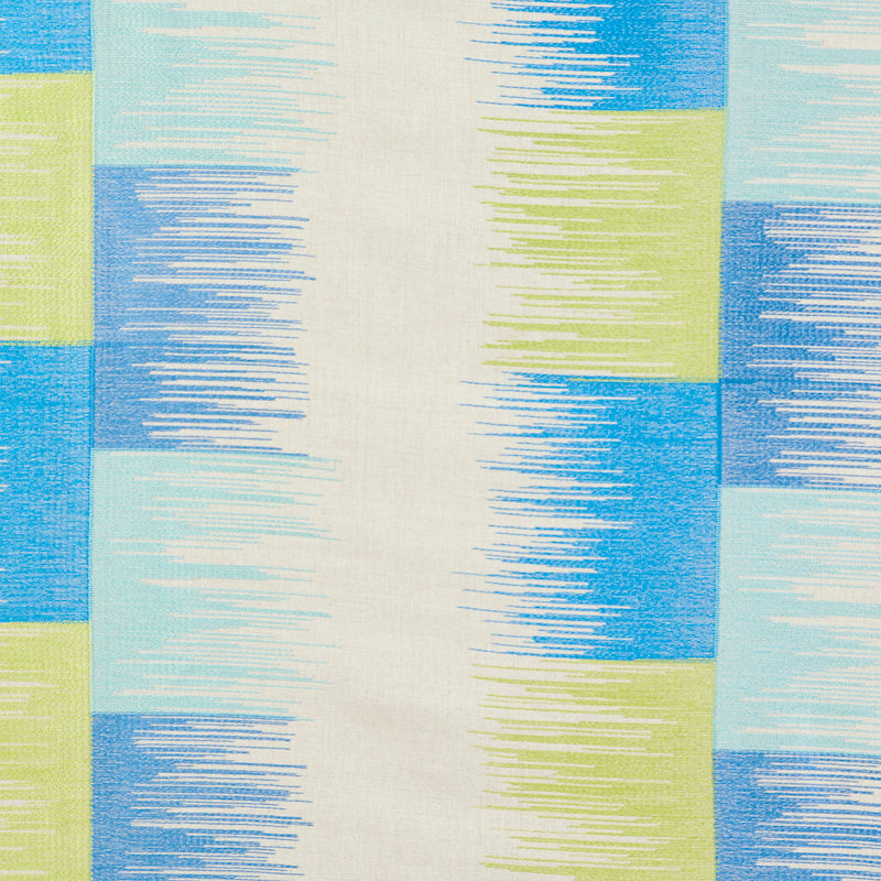 SUNBURST-STRIPE-EMBROIDERY-BLUE-LIME-SCHUMACHER-78401