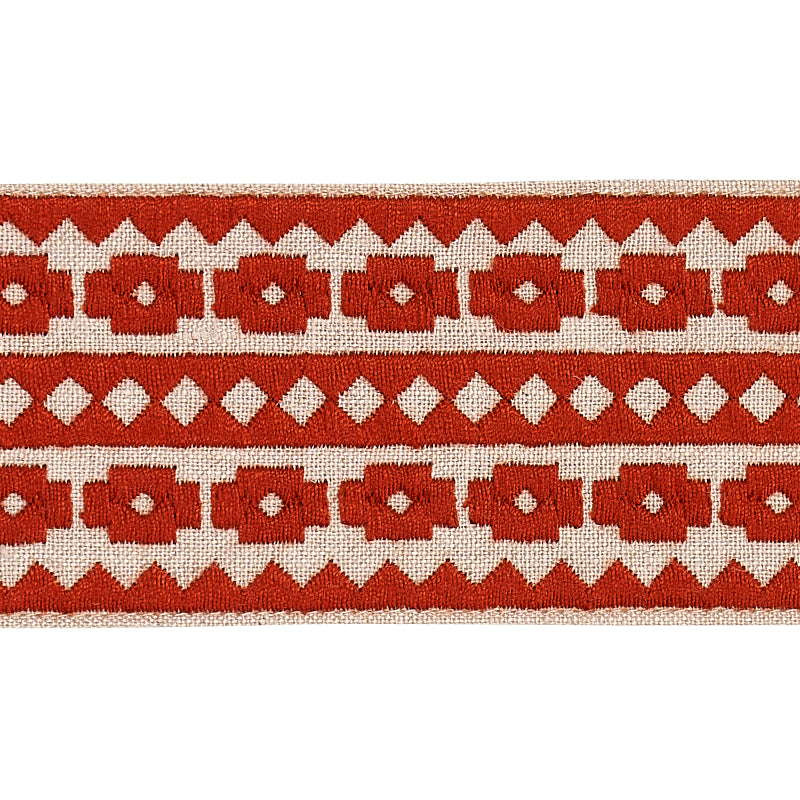 TALITHA-TAPE-TERRACOTTA-ON-NATURAL-SCHUMACHER-79921