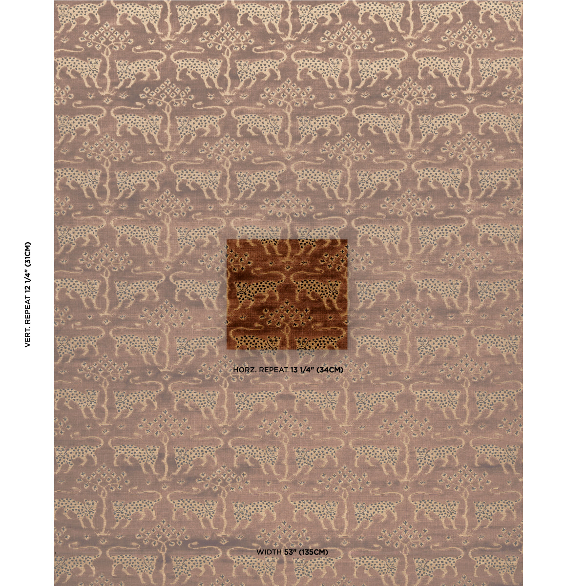 WOODLAND-LEOPARD-VELVET-SEPIA-SCHUMACHER-80083