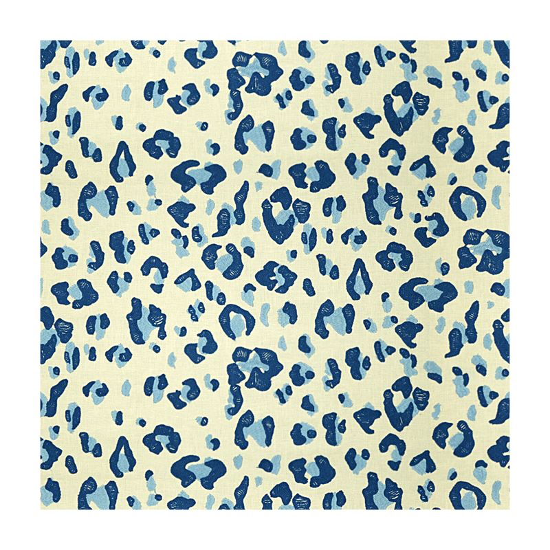 Brunschwig & Fils Fabric 8015117.5 Tonga Leopard Blue