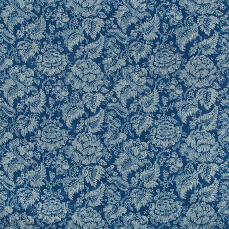 Brunschwig & Fils Fabric 8019125.5 Wesserling Print Blue