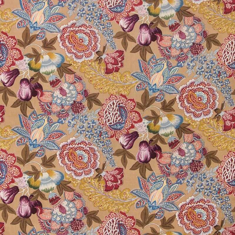 Brunschwig & Fils Fabric 8020101.1659 Karabali Print Wheat