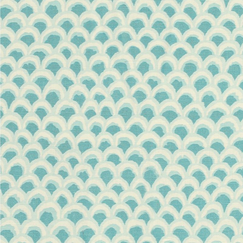 Brunschwig & Fils Fabric 8020126.113 Pave Ii Print Aqua