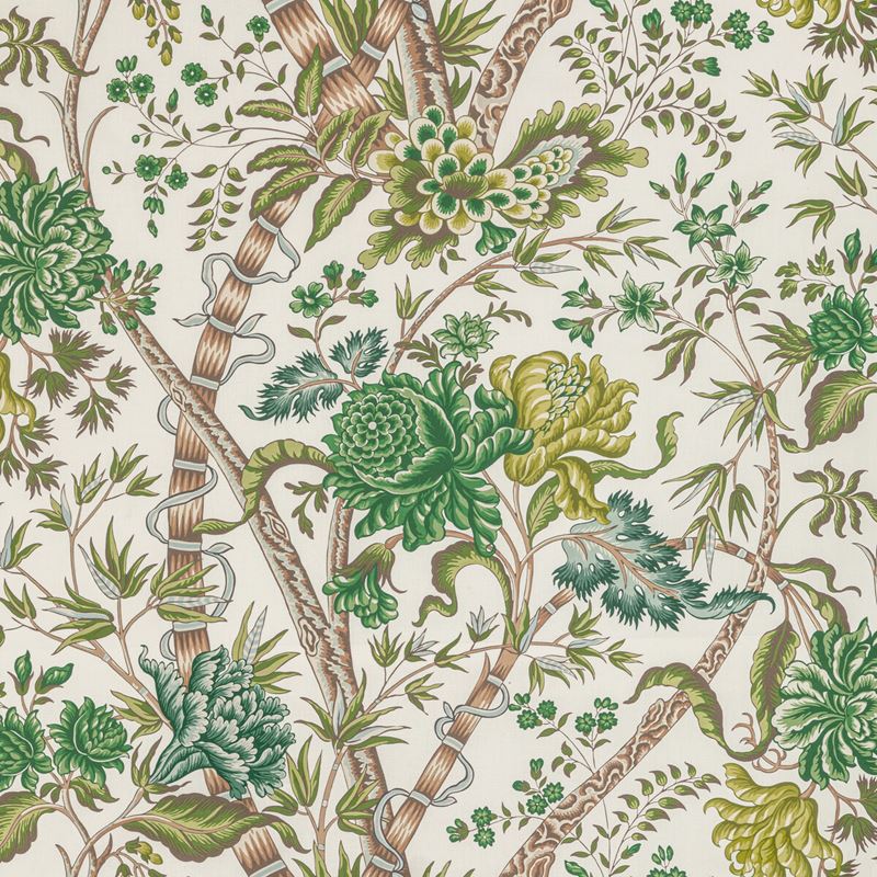 Brunschwig & Fils Fabric 8022100.333 Luberon Print Green/Leaf