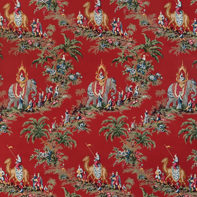 Brunschwig & Fils Fabric 8024104.19 Beauport Promenade Red