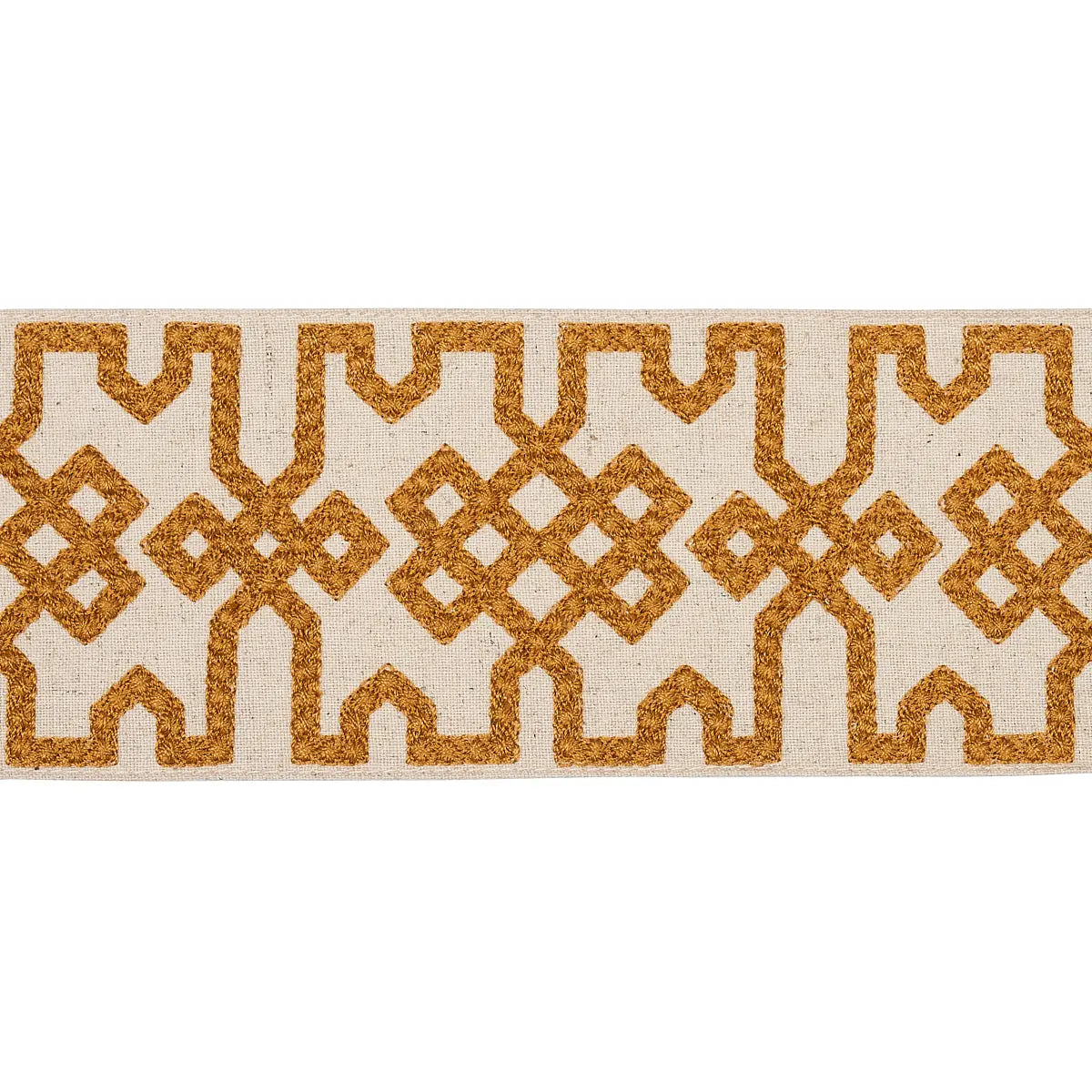 KNOTTED-TRELLIS-TAPE-OCHER-ON-UNBLEACHED-SCHUMACHER-80882