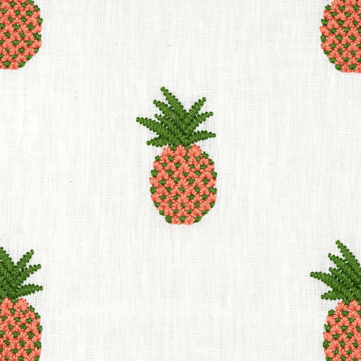 PINEAPPLE-EMBROIDERY-APRICOT-ON-IVORY-SCHUMACHER-81530