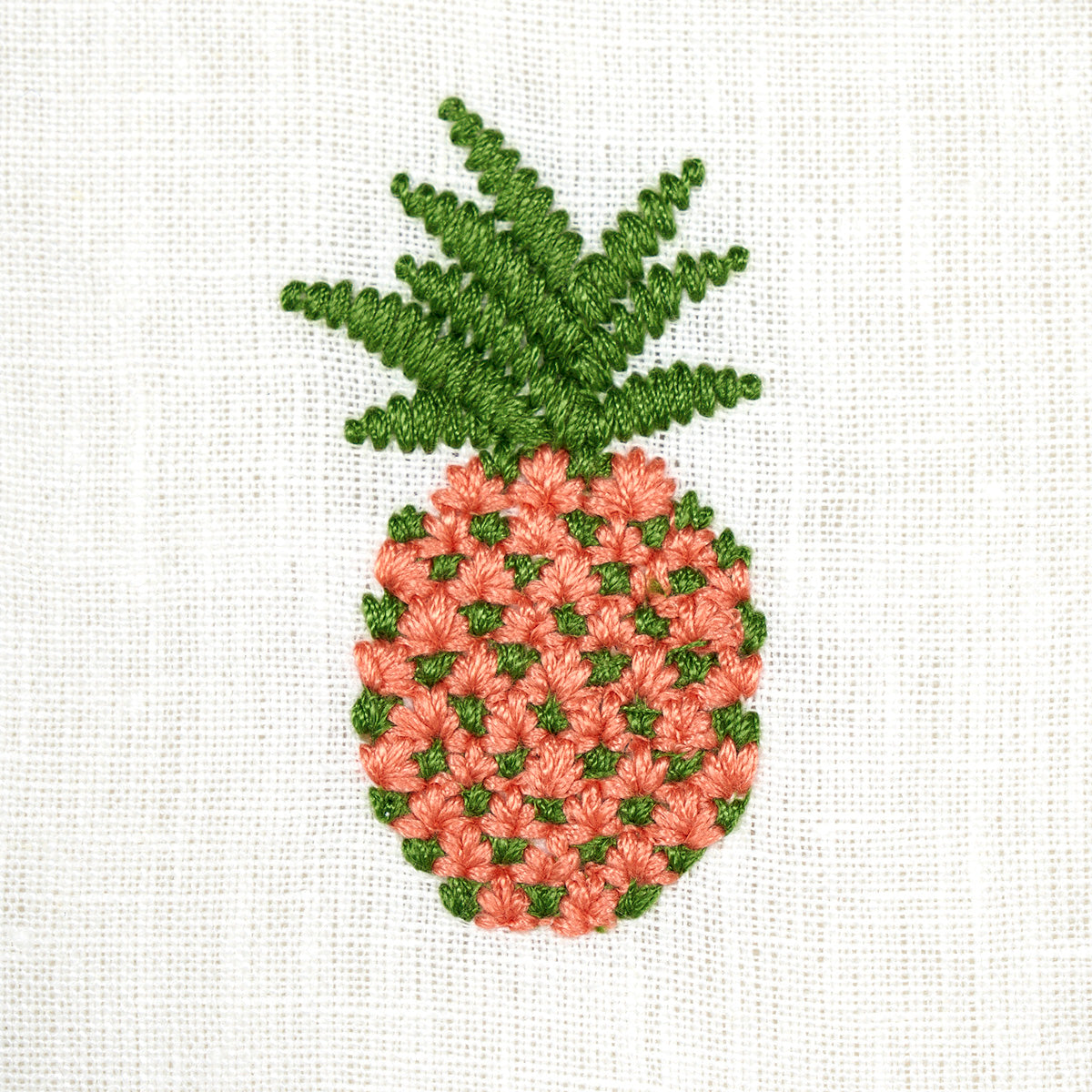 PINEAPPLE-EMBROIDERY-APRICOT-ON-IVORY-SCHUMACHER-81530