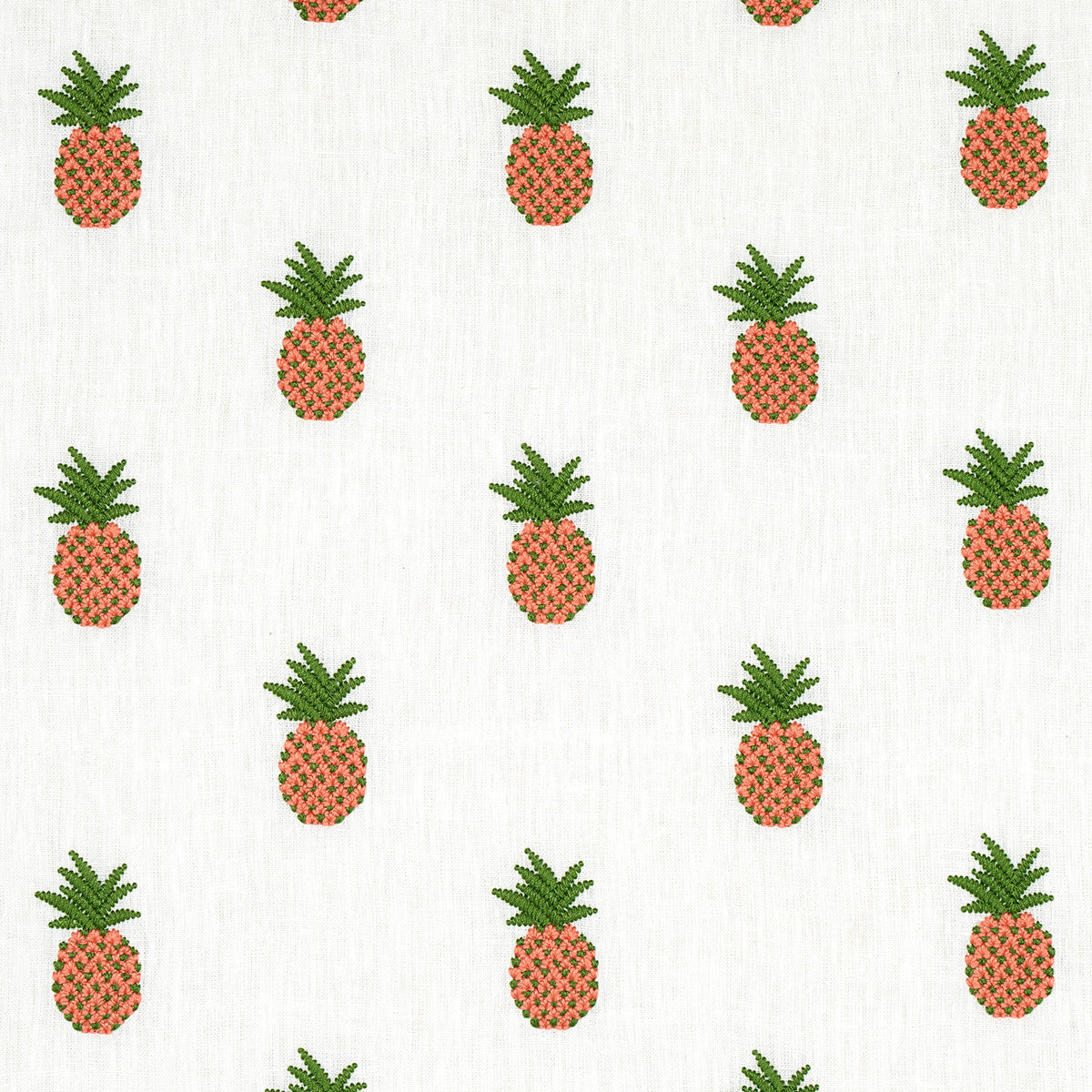 PINEAPPLE-EMBROIDERY-APRICOT-ON-IVORY-SCHUMACHER-81530