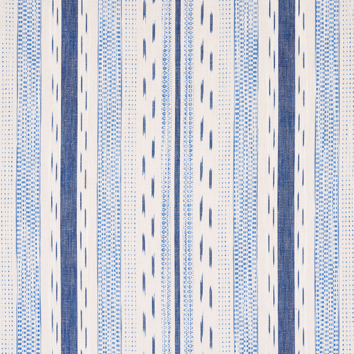 MIRZA-IKAT-STRIPE-BLUE-ON-NATURAL-SCHUMACHER-82110