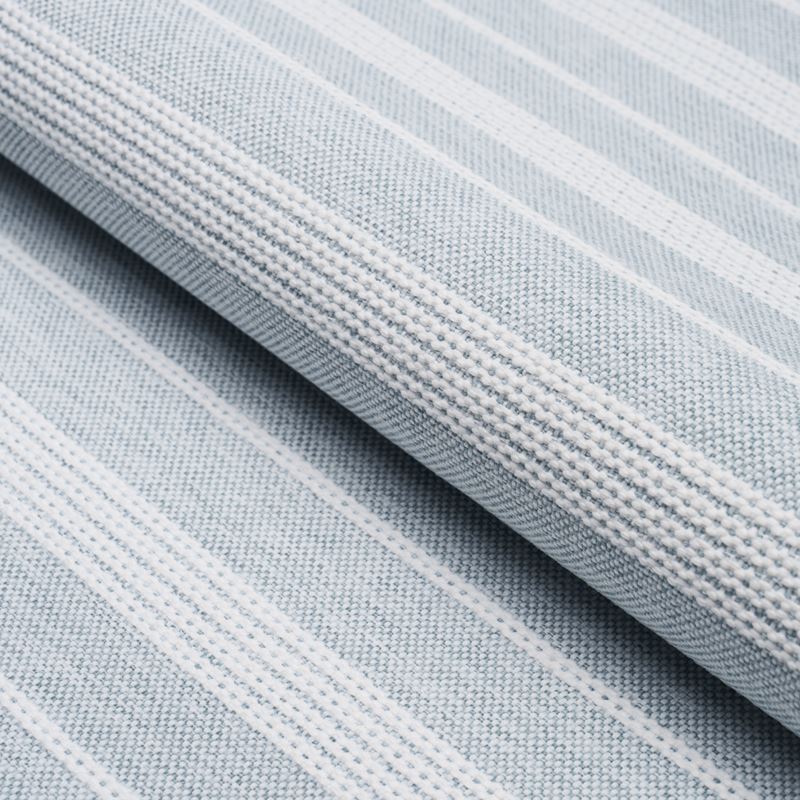 Schumacher Fabric 84271 Serra Mesa Indoor/Outdoor Stripe Chambray