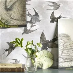 CHIMNEY SWALLOWS DUSK - John Derian - PJD6003-02 Wallcovering