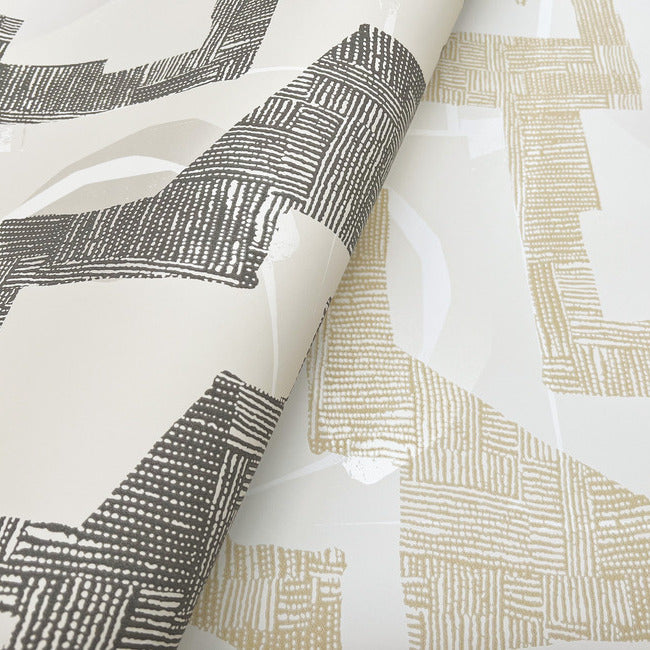 nikki-chu-modern-tribal-wallpaper-linen-charcoal-york-wallcoverings-ag2101