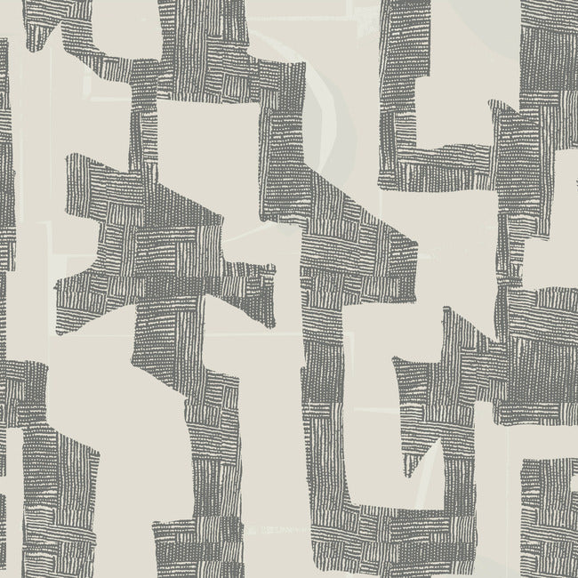 nikki-chu-modern-tribal-wallpaper-linen-charcoal-york-wallcoverings-ag2101