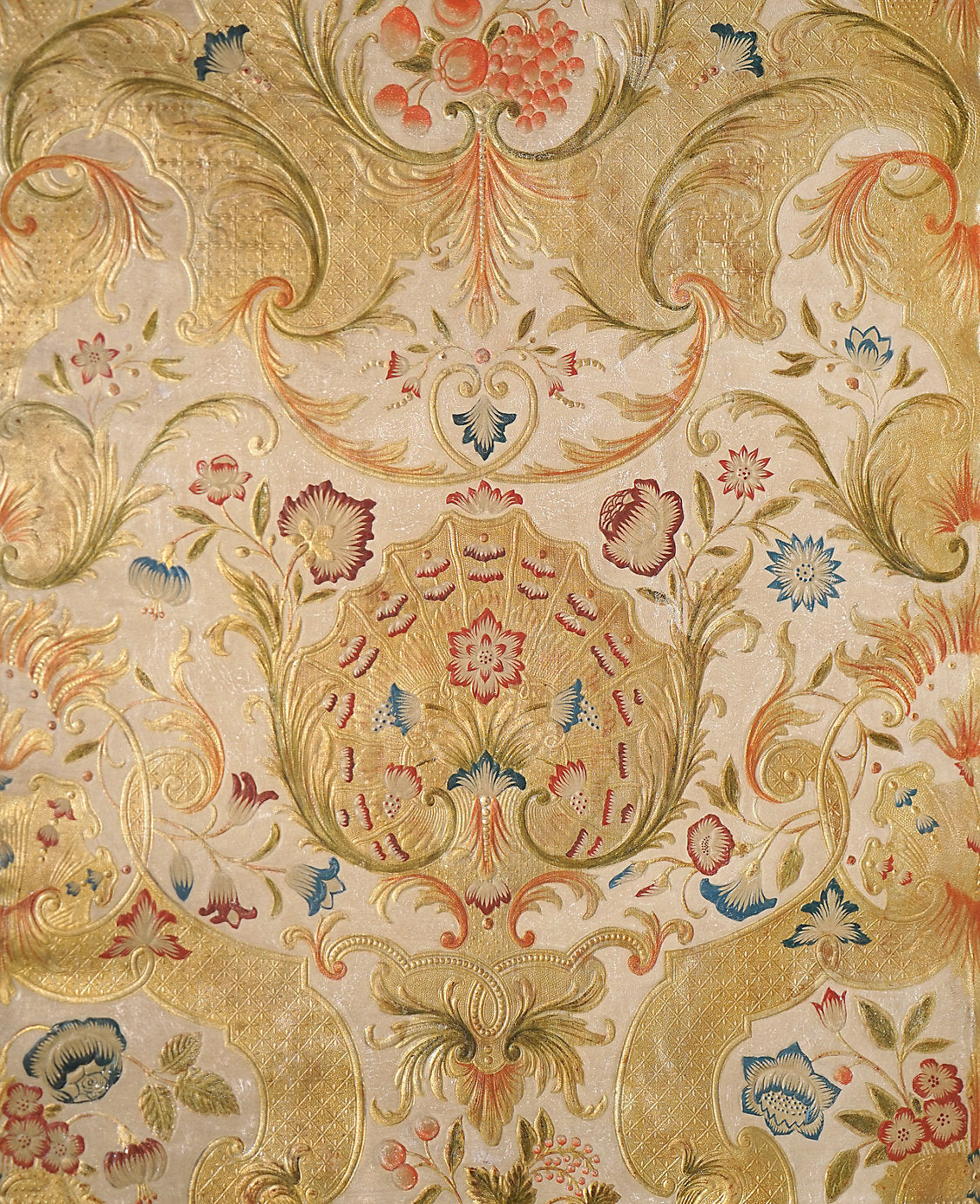 Cuir Versailles - White/Multi - Scalamandre Fabric