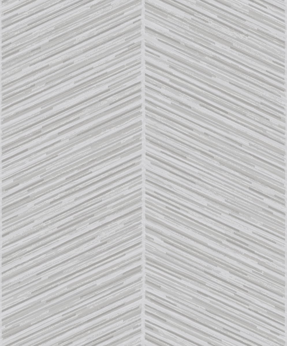 Seabrook Designs AW70707 Casa Blanca 2 Herringbone Stripe  Wallpaper Metallic Silver and Gray