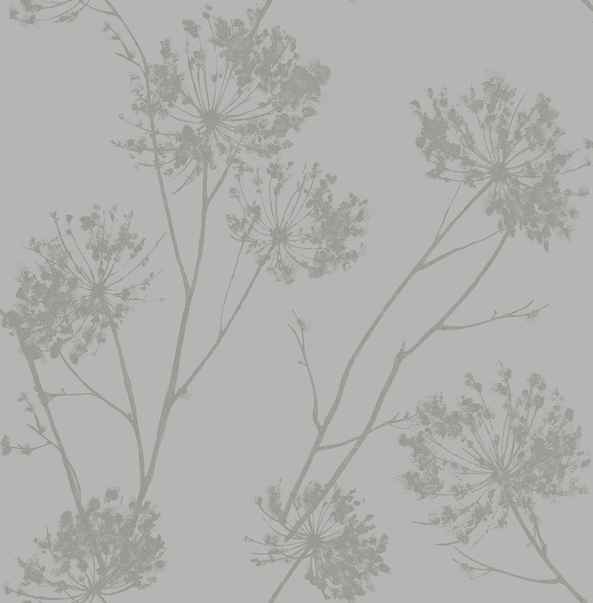 Seabrook Designs BD50210 Etten Beaded Wild Grass  Wallpaper Silversmoke