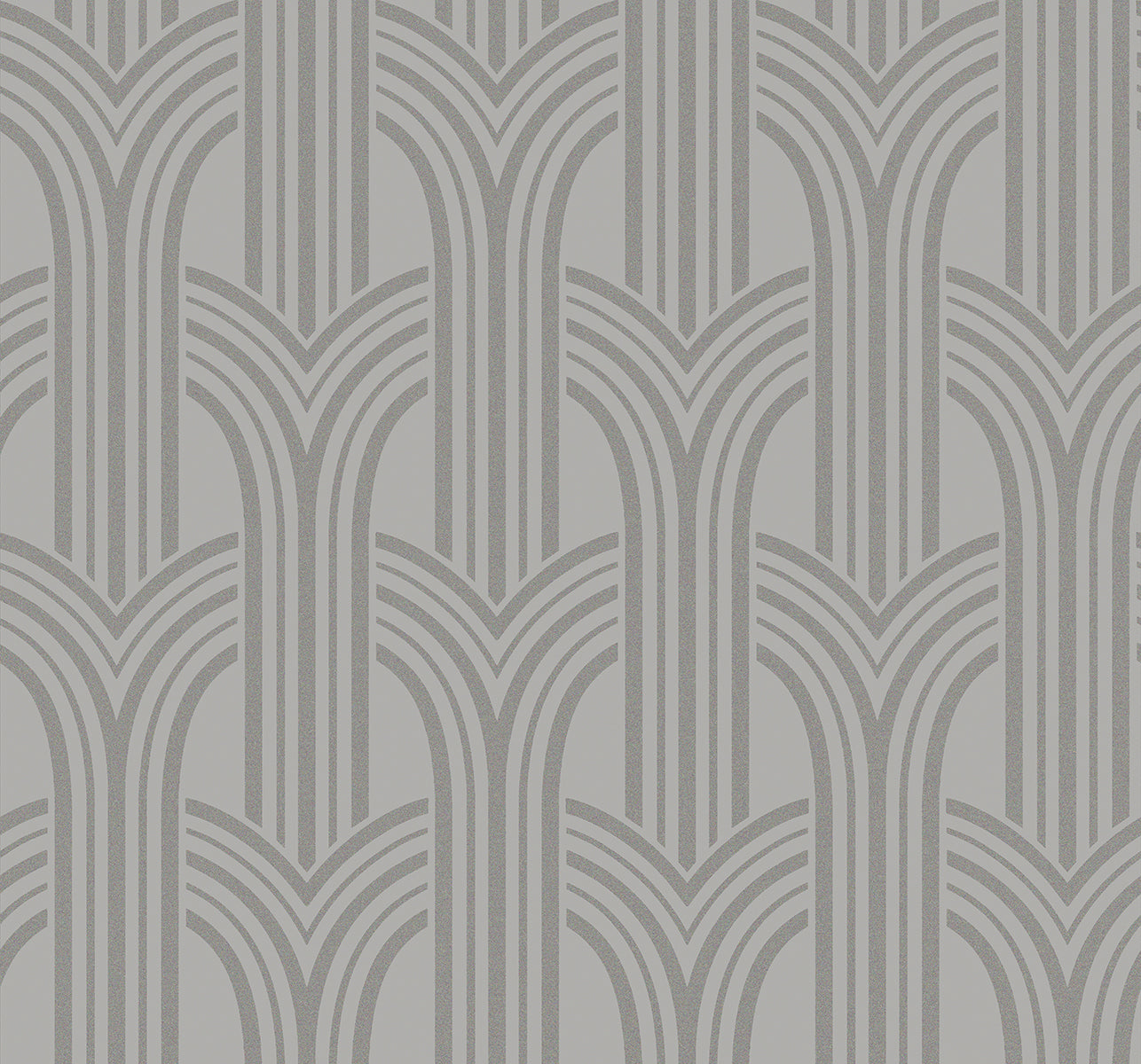 Seabrook Designs BD50410 Etten Beaded Déco Arches  Wallpaper Nickel