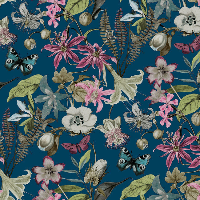 butterfly-house-wallpaper-navy-york-wallcoverings-bl1723