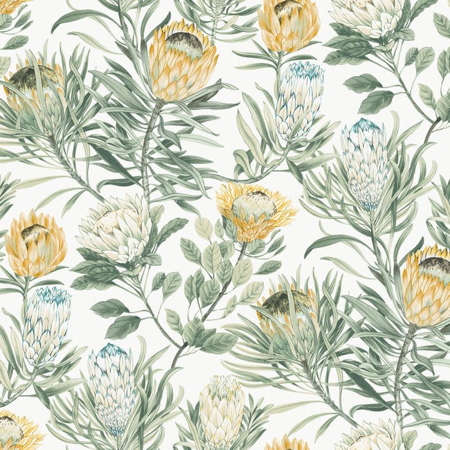 protea-wallpaper-white-yellow-york-wallcoverings-bl1754