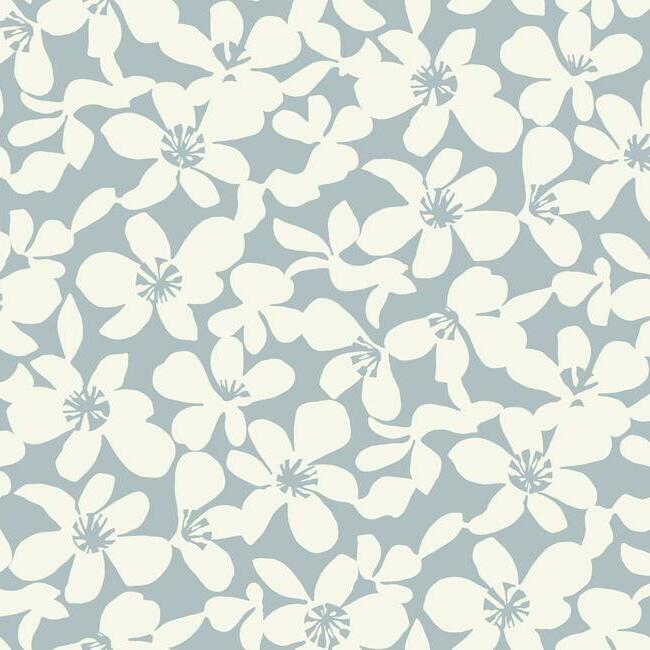 Free Spirit Wallpaper - Blue - York Wallcoverings - BO6684