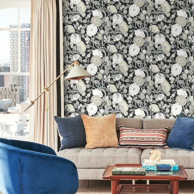 vincent-poppies-wallpaper-black-neutral-york-wallcoverings-bw3981