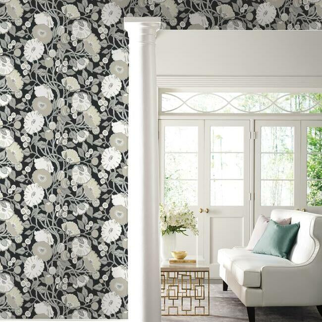 vincent-poppies-wallpaper-black-neutral-york-wallcoverings-bw3981