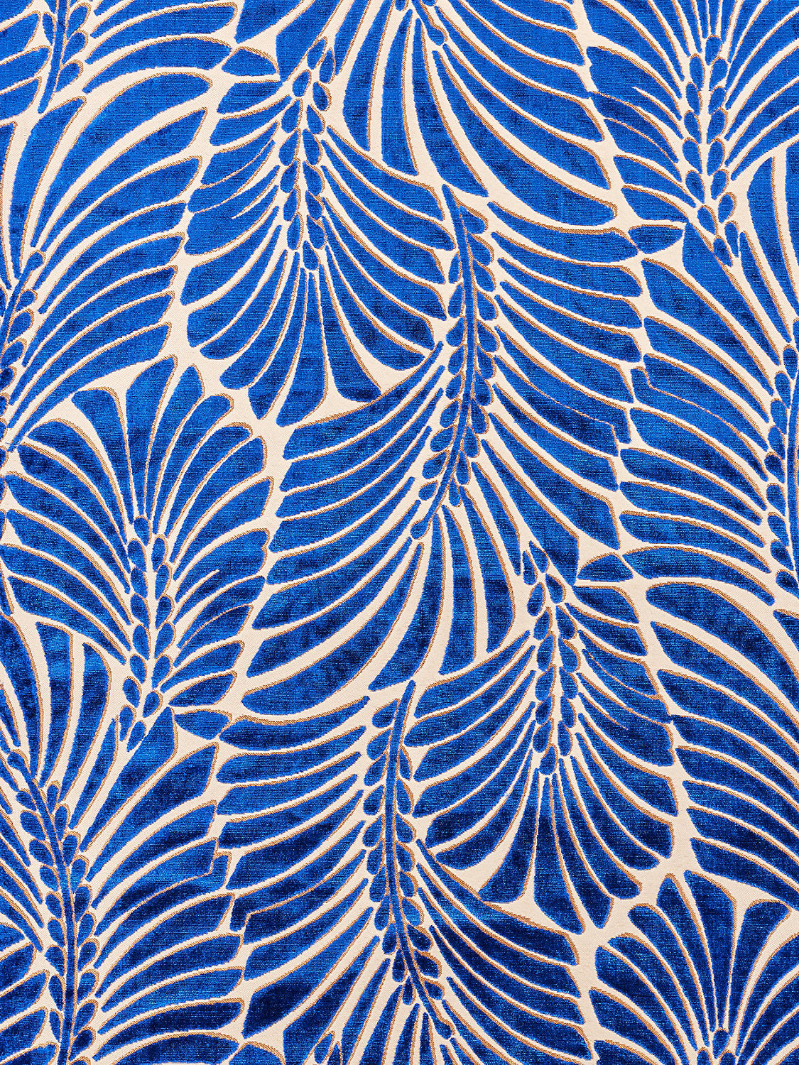 Plumes Silk Velvet - Sapphire - Scalamandre Fabric
