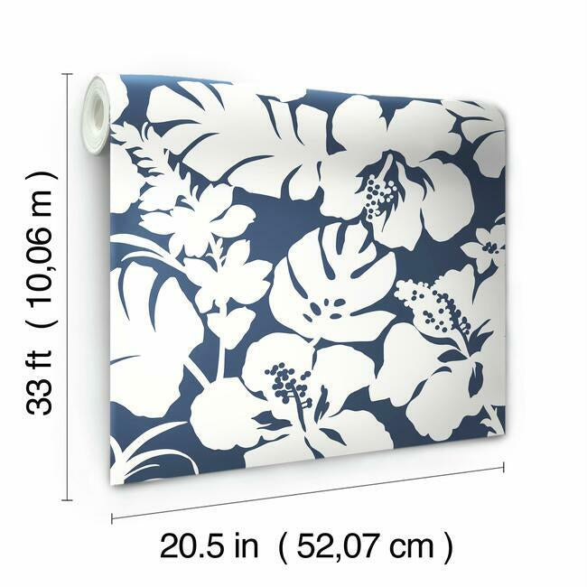 hibiscus-arboretum-wallpaper-navy-york-wallcoverings-cv4441