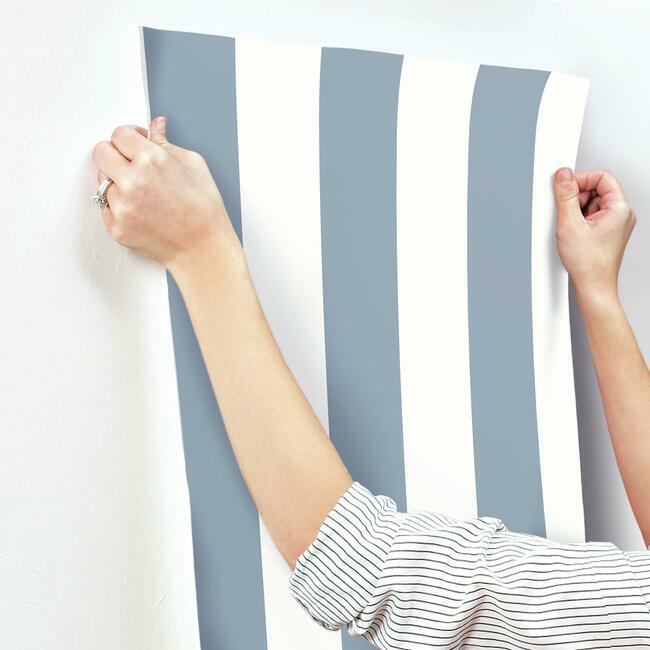 awning-stripe-wallpaper-chambray-york-wallcoverings-cv4443