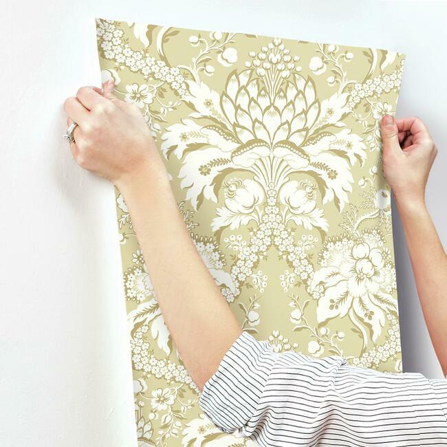 french-artichoke-damask-wallpaper-yellow-york-wallcoverings-dm4953